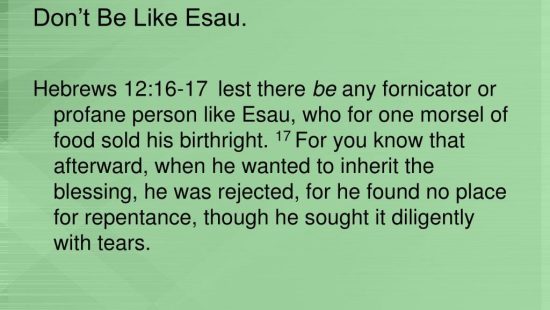 DON’T SELL YOUR BIRTHRIGHT,IT IS SO PRESCIOUS…