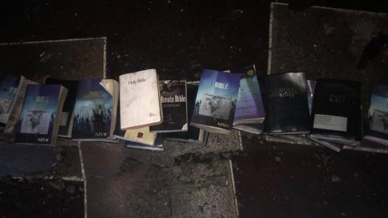 A devastating fire burned a church down. Not a single Bible was touched by the flames