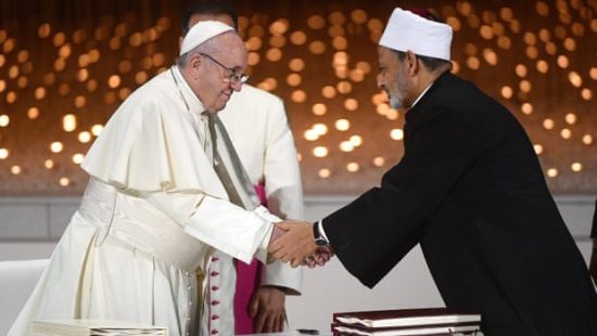 Pope and grand imam sign historic pledge of ‘Peace’ in UAE